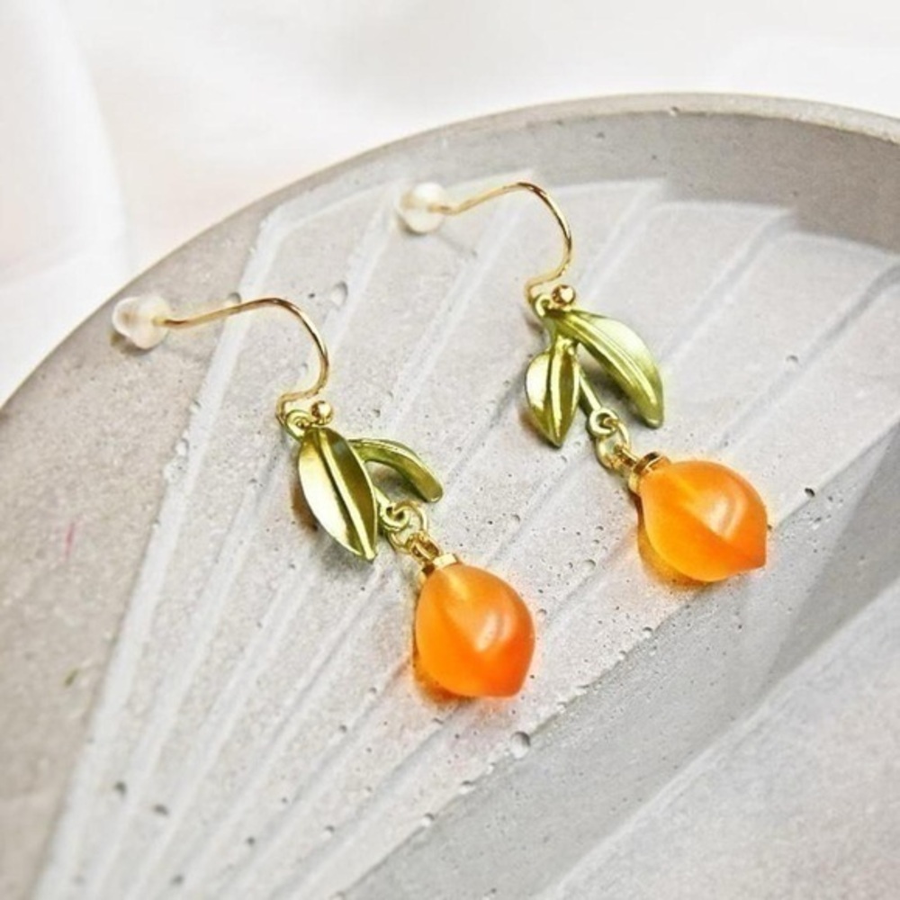 Orange Fruit Earrings